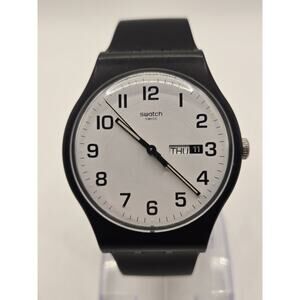 Swatch TWICE AGAIN Unisex Watch (Model: SO29B703). New Battery. VGC.